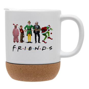 Christmas FRIENDS, Ceramic coffee mug Cork (MAT), 330ml (1pcs)