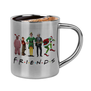 Christmas FRIENDS, Double-wall metal cup for espresso (220ml)