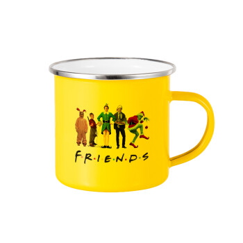 Christmas FRIENDS, Yellow Enamel Metallic Cup 360ml