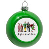 Green Christmas tree ornament bauble 8cm