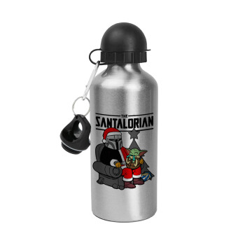 Star Wars Santalorian, Metallic water jug, Silver, aluminum 500ml