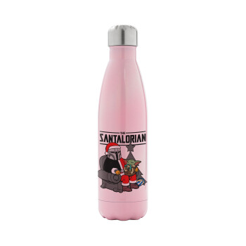 Star Wars Santalorian, Metal mug thermos Pink Iridiscent (Stainless steel), double wall, 500ml