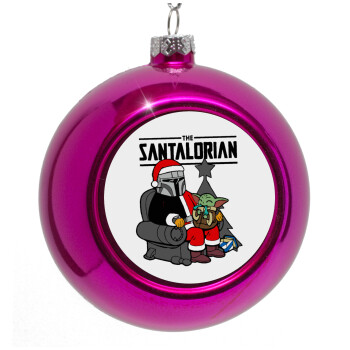 Star Wars Santalorian, Purple Christmas tree ornament bauble 8cm