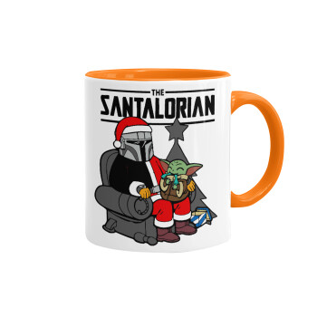 Star Wars Santalorian, Κούπα χρωματιστή πορτοκαλί, κεραμική, 330ml