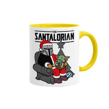 Star Wars Santalorian, Κούπα χρωματιστή κίτρινη, κεραμική, 330ml