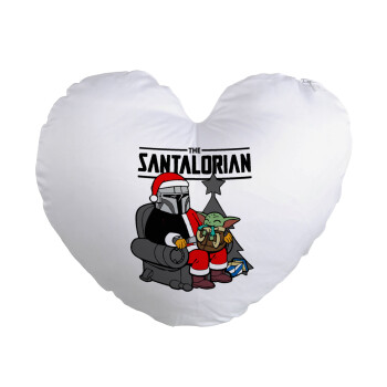 Star Wars Santalorian, Μαξιλάρι καναπέ καρδιά 40x40cm περιέχεται το  γέμισμα