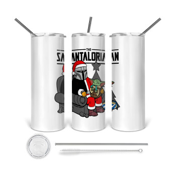 Star Wars Santalorian, 360 Eco friendly stainless steel tumbler 600ml, with metal straw & cleaning brush