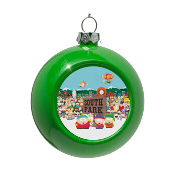 South Park, Green Christmas tree ornament bauble 8cm