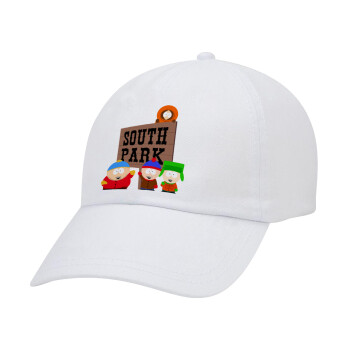 South Park, Καπέλο Ενηλίκων Baseball Λευκό 5-φύλλο (POLYESTER, ΕΝΗΛΙΚΩΝ, UNISEX, ONE SIZE)