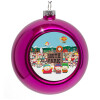 Purple Christmas tree ornament bauble 8cm