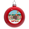 Red Christmas tree ornament bauble 8cm