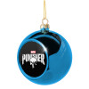 Blue Christmas tree ball ornament 8cm