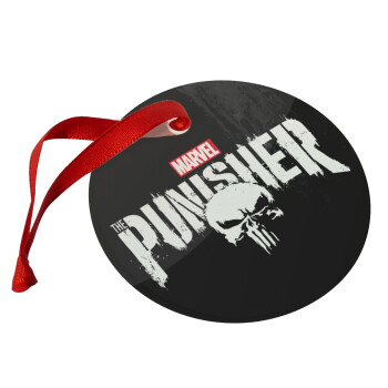 The punisher, Christmas ornament glass 9cm