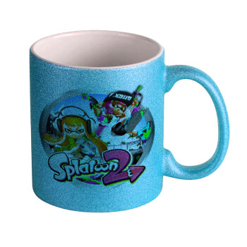 Splatoon 2, Κούπα Σιέλ Glitter που γυαλίζει, κεραμική, 330ml