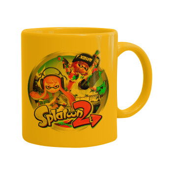 Splatoon 2, Ceramic coffee mug yellow, 330ml (1pcs)
