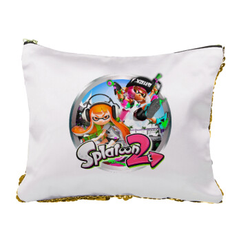 Splatoon 2, Sequin Gold Pouch Cosmetic Bag