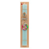 Easter Set, wooden keychain & aromatic flat Easter candle (30cm) (TURQUOISE)