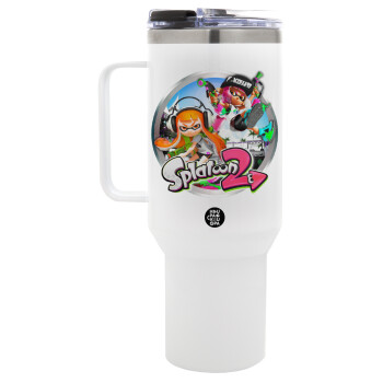 Splatoon 2, Mega Tumbler με καπάκι, διπλού τοιχώματος (θερμό) 1,2L