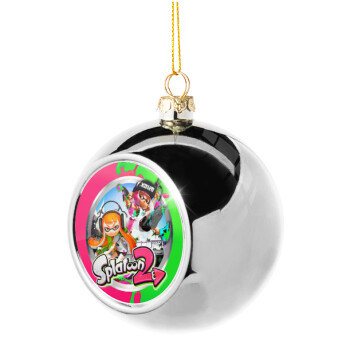 Splatoon 2, Silver 8cm Christmas tree ball ornament