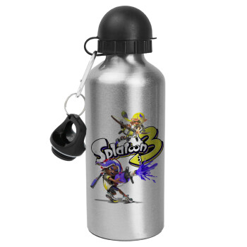 Splatoon 3, Metallic water jug, Silver, aluminum 500ml