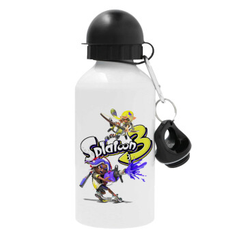 Splatoon 3, Metal water bottle, White, aluminum 500ml