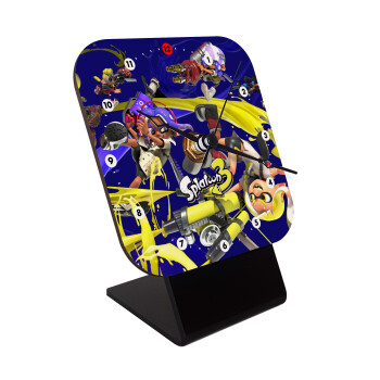 Splatoon 3, Quartz Wooden table clock with hands (10cm)