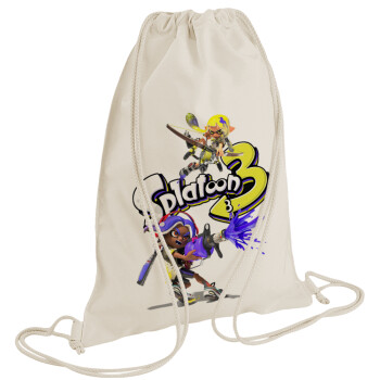 Splatoon 3, Backpack bag GYMBAG natural (28x40cm)