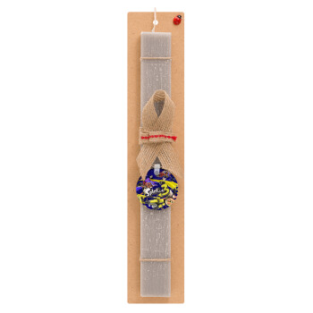 Splatoon 3, Easter Set, wooden keychain & scented Easter candle flat (30cm) (GRAY)