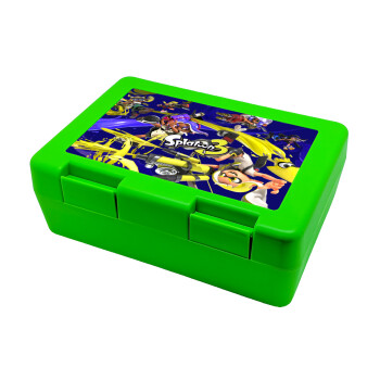 Splatoon 3, Children's cookie container GREEN 185x128x65mm (BPA free plastic)