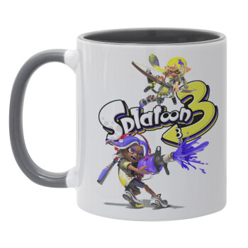 Splatoon 3, Κούπα χρωματιστή γκρι, κεραμική, 330ml