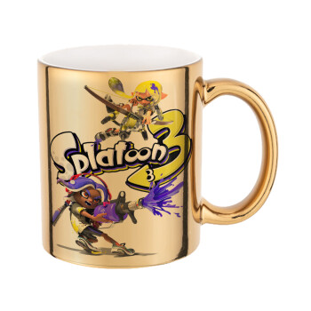 Splatoon 3, Mug ceramic, gold mirror, 330ml