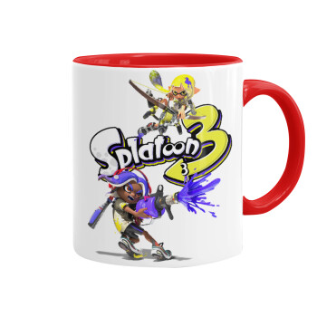 Splatoon 3, Κούπα χρωματιστή κόκκινη, κεραμική, 330ml