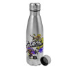 Metallic water bottle, stainless steel, 750ml