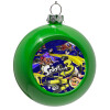 Green Christmas tree ornament bauble 8cm