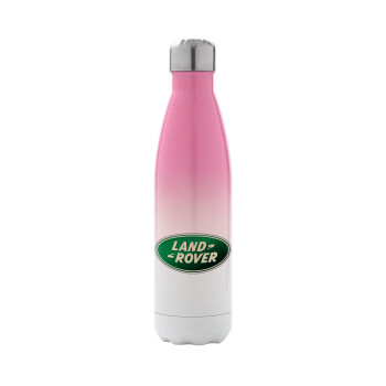 Land Rover, Metal mug thermos Pink/White (Stainless steel), double wall, 500ml