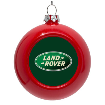 Land Rover, Red Christmas tree ornament bauble 8cm