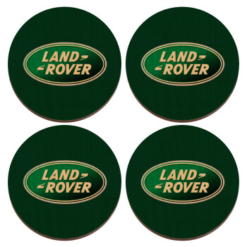 Land Rover, ΣΕΤ x4 Σουβέρ ξύλινα στρογγυλά plywood (9cm)