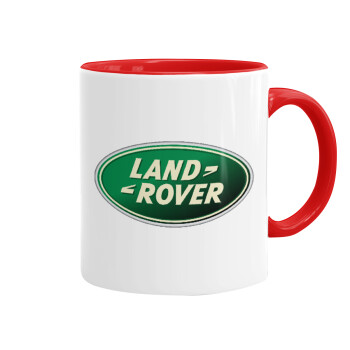 Land Rover, Κούπα χρωματιστή κόκκινη, κεραμική, 330ml