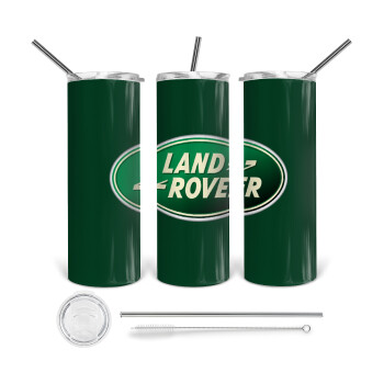 Land Rover, 360 Eco friendly ποτήρι θερμό (tumbler) από ανοξείδωτο ατσάλι 600ml, με μεταλλικό καλαμάκι & βούρτσα καθαρισμού