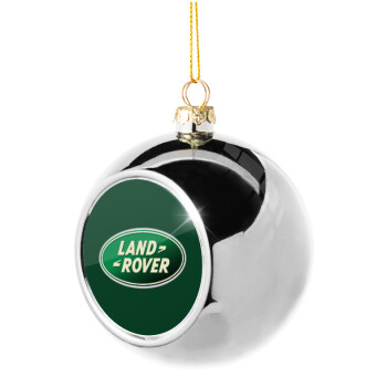 Land Rover, Silver 8cm Christmas tree ball ornament