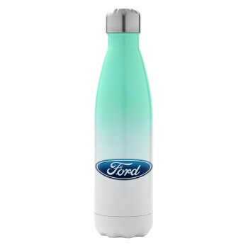 Ford, Metal mug thermos Green/White (Stainless steel), double wall, 500ml