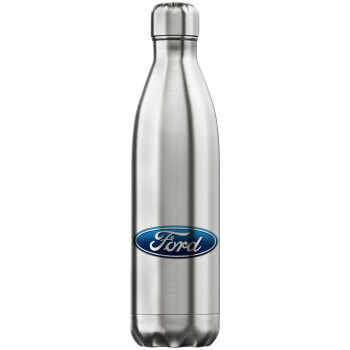 Ford, Μεταλλικό παγούρι θερμός Inox (Stainless steel), διπλού τοιχώματος, 750ml