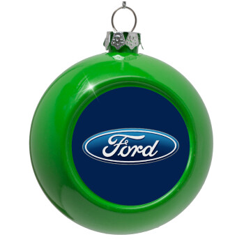 Ford, Green Christmas tree ornament bauble 8cm