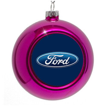 Ford, Purple Christmas tree ornament bauble 8cm