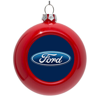 Ford, Red Christmas tree ornament bauble 8cm