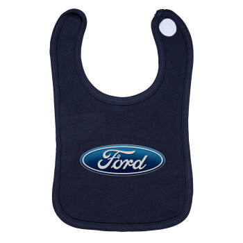 Ford, Σαλιάρα με Σκρατς 100% Organic Cotton Μπλε (0-18 months)
