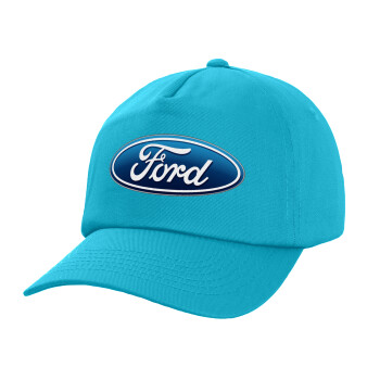 Ford, Καπέλο παιδικό Baseball, 100% Βαμβακερό Twill, Γαλάζιο (ΒΑΜΒΑΚΕΡΟ, ΠΑΙΔΙΚΟ, UNISEX, ONE SIZE)