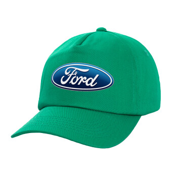 Ford, Καπέλο παιδικό Baseball, 100% Βαμβακερό Twill, Πράσινο (ΒΑΜΒΑΚΕΡΟ, ΠΑΙΔΙΚΟ, UNISEX, ONE SIZE)