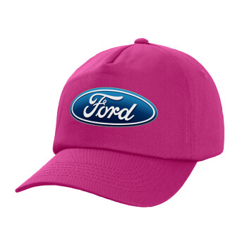 Ford, Καπέλο παιδικό Baseball, 100% Βαμβακερό Twill, Φούξια (ΒΑΜΒΑΚΕΡΟ, ΠΑΙΔΙΚΟ, UNISEX, ONE SIZE)