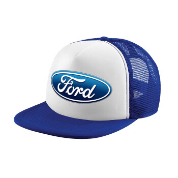 Ford, Καπέλο παιδικό Soft Trucker με Δίχτυ ΜΠΛΕ/ΛΕΥΚΟ (POLYESTER, ΠΑΙΔΙΚΟ, ONE SIZE)